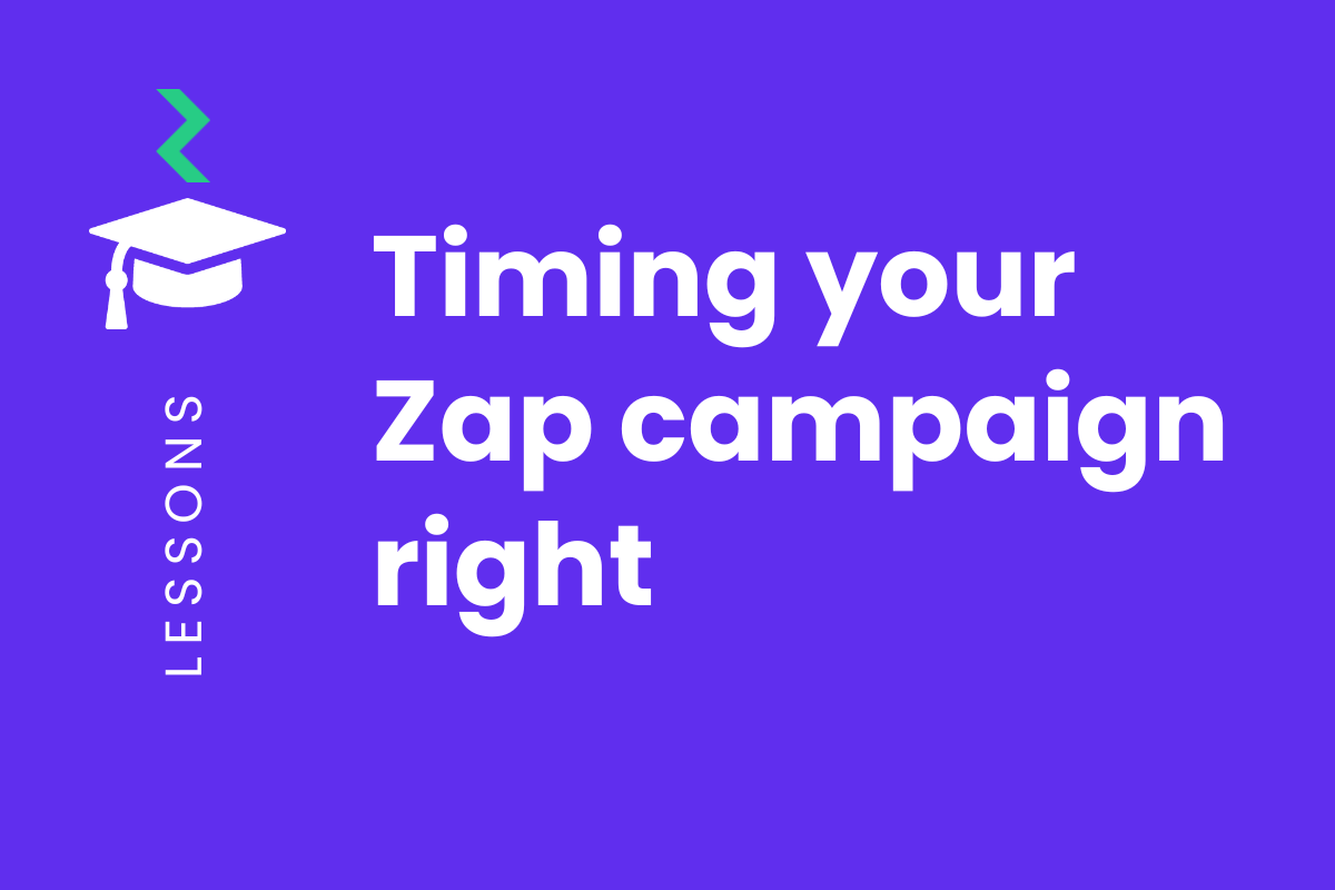 Timing your Zap campaign right