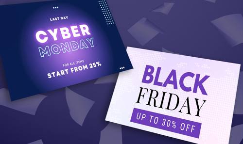 Black Friday Cyber Monday Direct Mail Examples