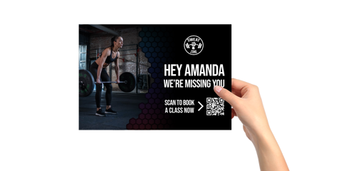 Direct Mail Example Business Postcard for gyms