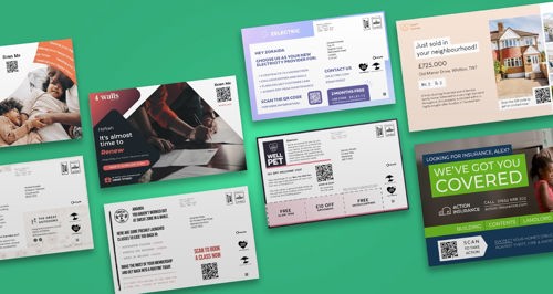 Some examples of direct mail designs and marketing messages for a variety of brands and sectors